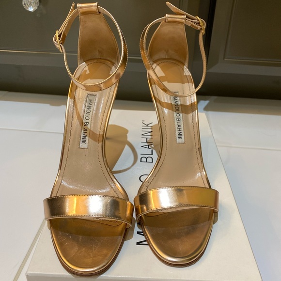 Manolo blahnik Chaos heels rose gold - Picture 2 of 4